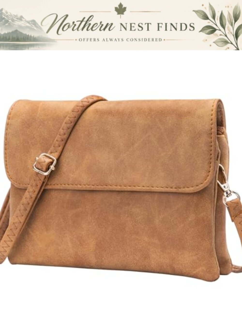 Small Crossbody Bag Purse Vegan Leather Phone Travel Adjustable Strap